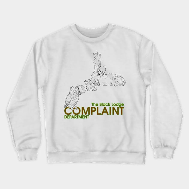 The Black Lodge Complaint Department - Light Crewneck Sweatshirt by CalamityCastNetwork